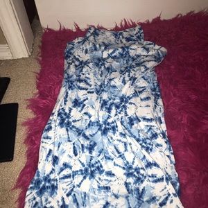 Tie dye fitted dress